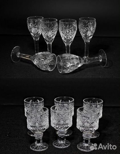 Графины кувшины рюмки молочник блюдца бутон