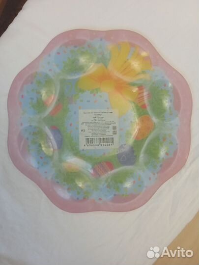 Тарелка для пасхальных яиц и кулича