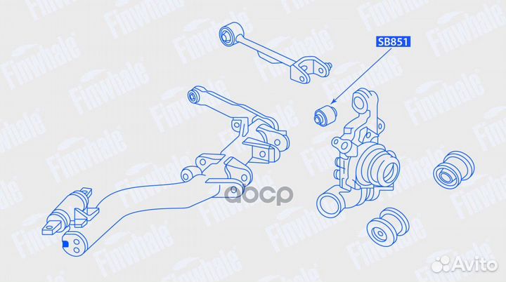 Сайлентблок рычага honda civic 99/CR-V 01-06 з