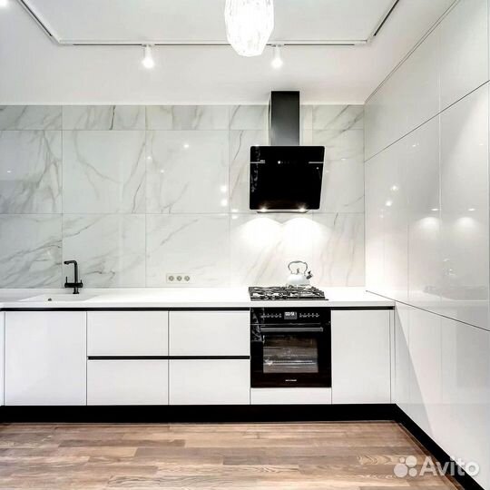 Угловая кухня с мдф фасадами