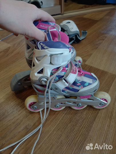 Детские ролики и защита 26 -31 размер,раздвижные