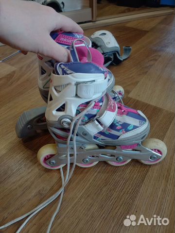 Детские ролики и защита 26 -31 размер,раздвижные