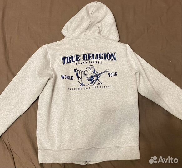 True religion зип худи серая