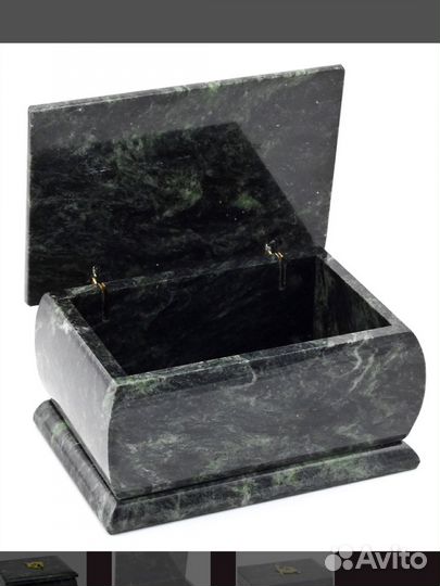 Шкатулка ларец из змеевика “С ящеркой”