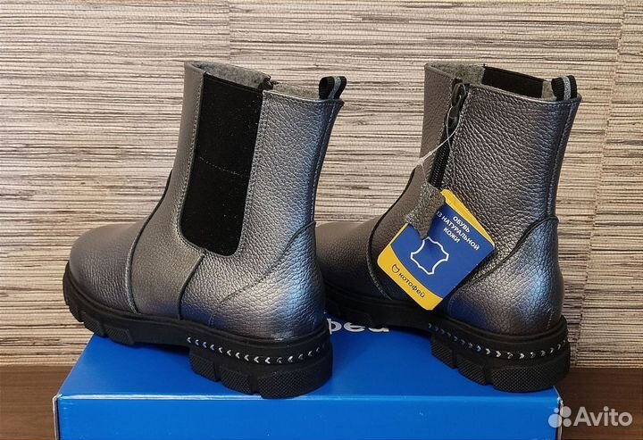 Новые кожаные ботинки Котофей для девочек