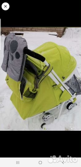 Коляска сани зимние