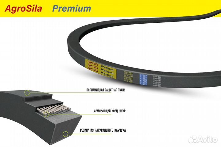 Ремень вентиляторный 1450 21x14 AgroSila Premium