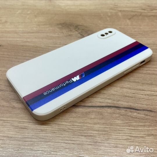 Чехол на iPhone XS MAX BMW. Белый