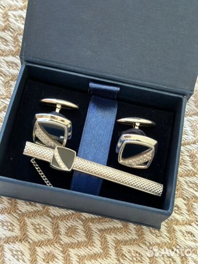 Запонки с фианитами Silvermen