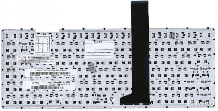 Клавиатура asus X401U-W чёрная, OEM