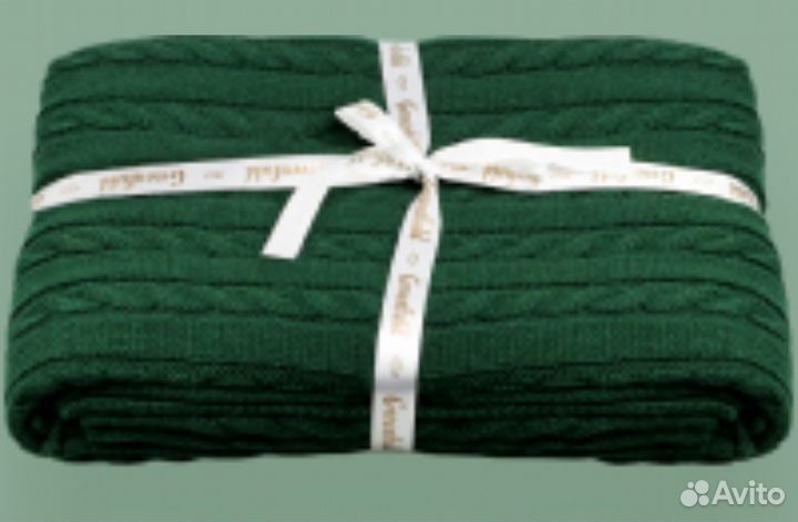 Плед синий Lambi,зеленый Greenfield