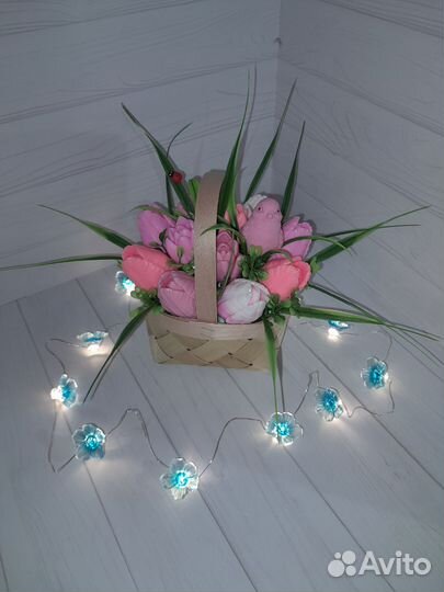 Букет из мыльных тюльпанов