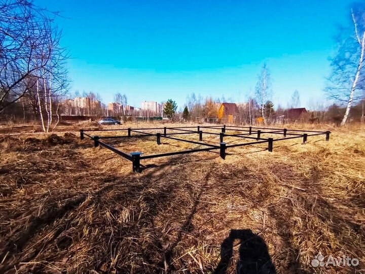 Свайный фундамент для брусового дома