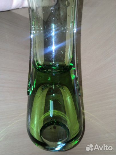 Шикарная ваза Egermann - гутное богемское стекло