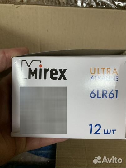 Батарейка Mirex Alkaline 6LR61 алакалиновая