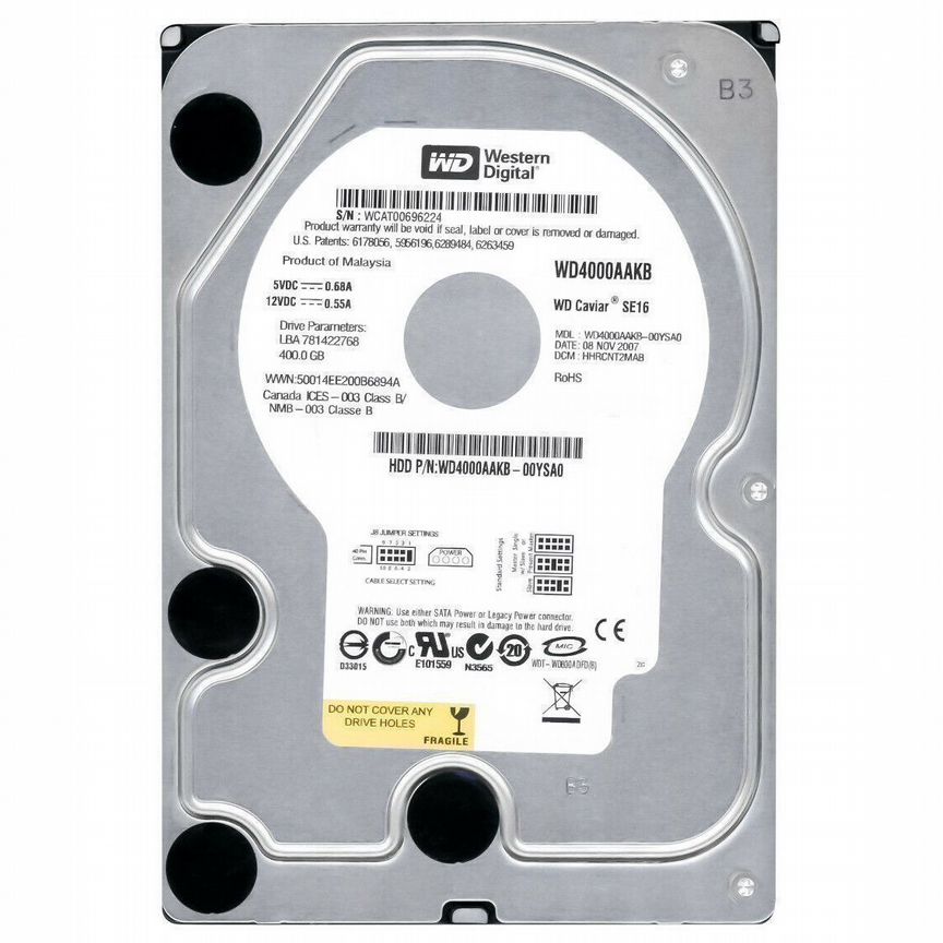 [WD4000AAKB] Жесткий Диск Western Digital 400gb Ide Wd4000aakb