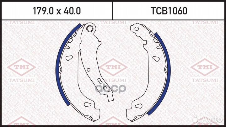 Колодки тормозные барабанные зад TCB1060 TA