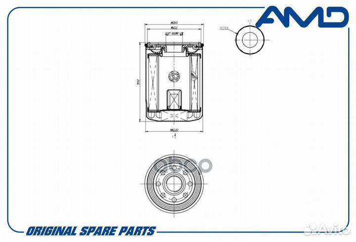 Фильтр масляный amdfl726 AMD