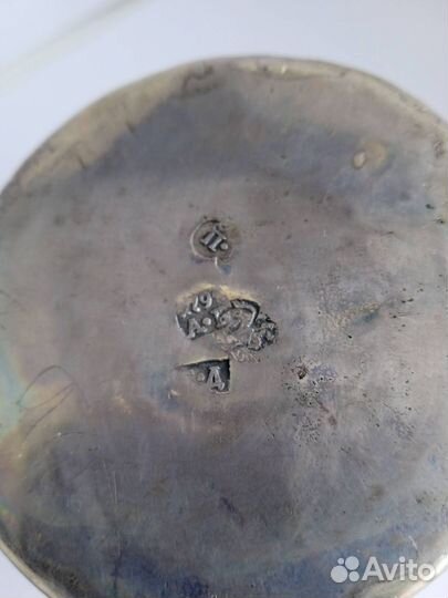 Стакан фигурный с орлами, серебро 84 пробы.1791г