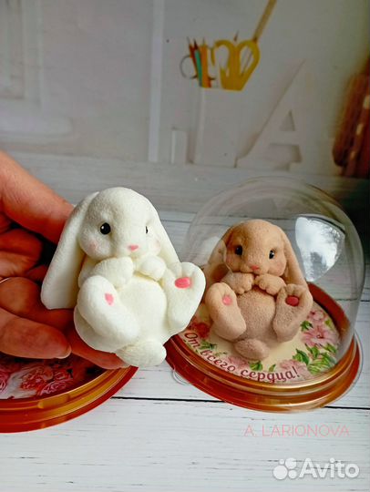 Кролики зайчики из мыла пасха