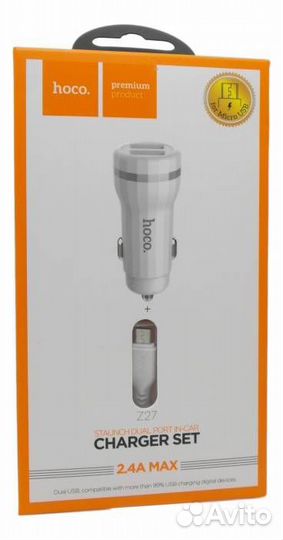 Автомобильное зарядное устройство hoco Z27 2 USB в
