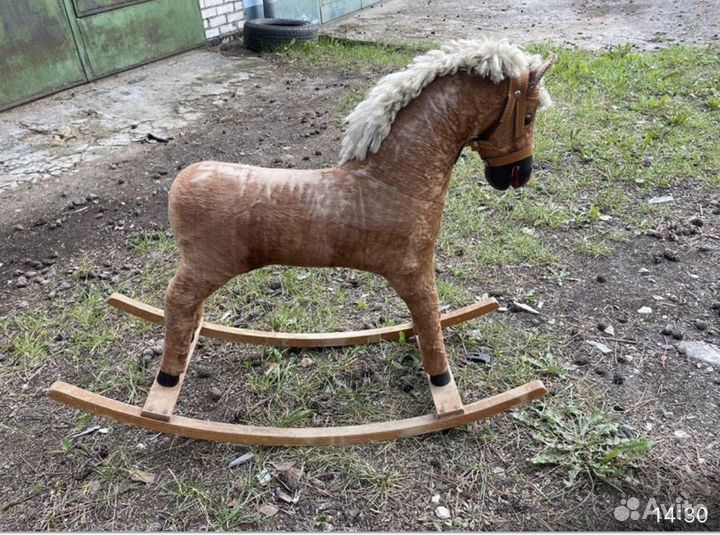 Лошадка качалка антикварная. Германия