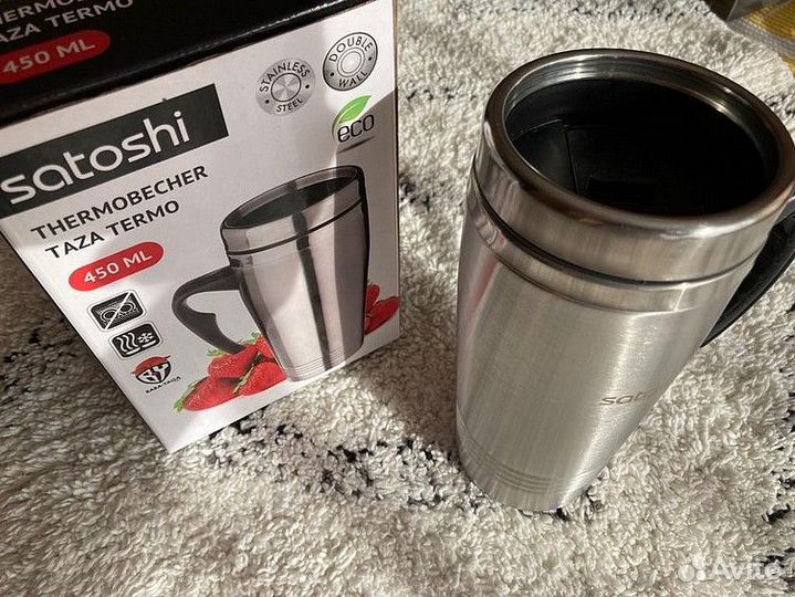 Термокружка новая, satoshi