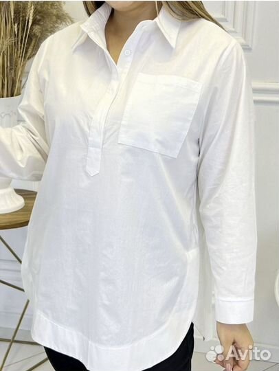 Рубашка женская белая 56