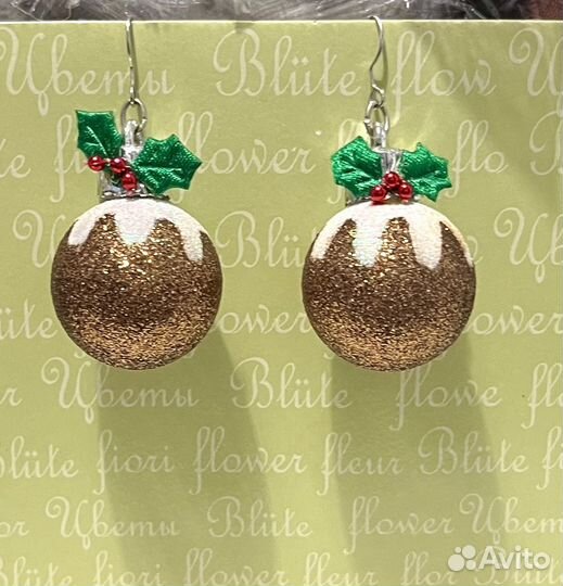 Серьги новогодние