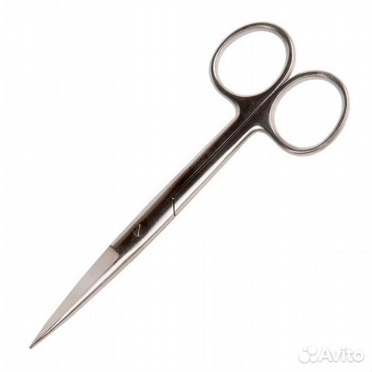 Ножницы прямые остроконечные 140 мм (медицинская с