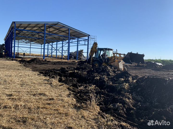 Укладка асфальта,эксковатор-погрузчик