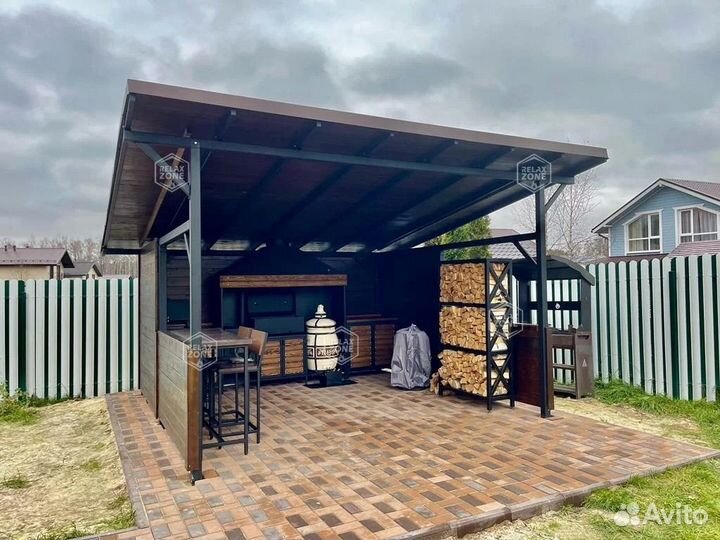 Мангал с крышей Беседки Коплексы