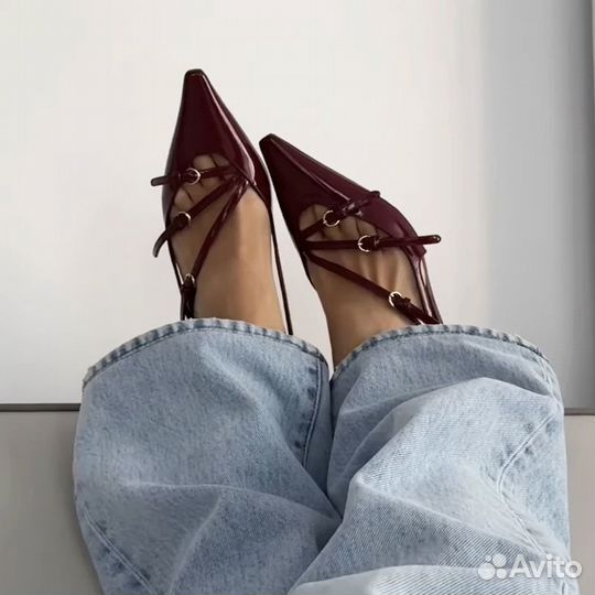 Босоножки мюли слингбэки в стиле Miu Miu Zara