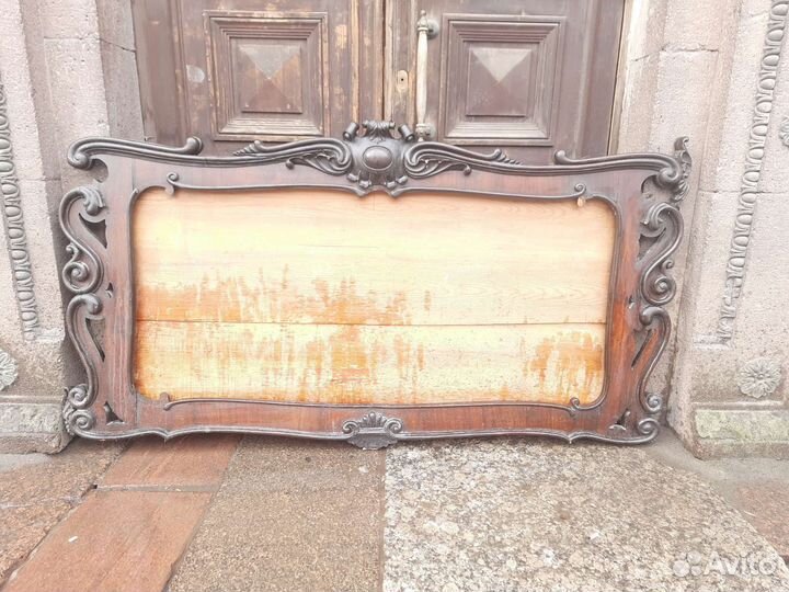 Старинное Антиикварное Огромное Настенное Зеркало