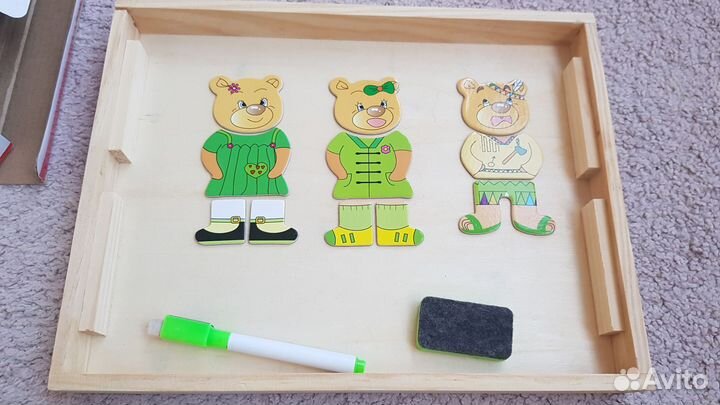 Набор развивающих игр на 2-3 года магнитная доска