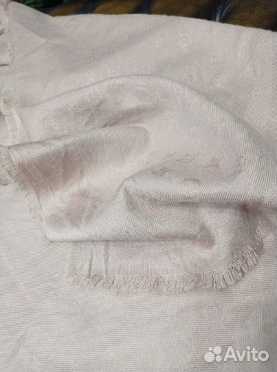 Платок 95см теплый chanel шерсть/шелк италия