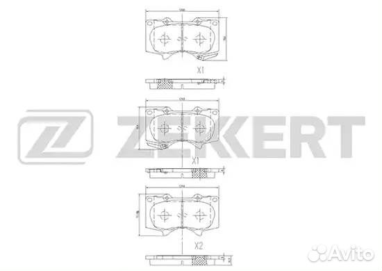 Колодки тормозные передние lexus GX 470, toyota land cruiser prado 120, prado 150, sequoia, tacoma