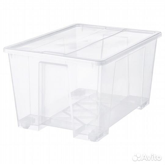 Контейнеры с крышкой икеа самла (новые), 130л 6 шт