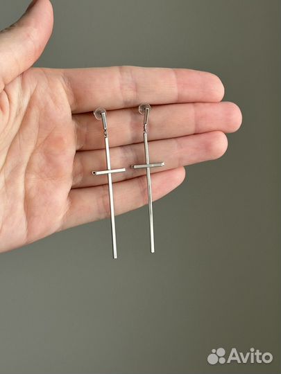 Серьги кресты