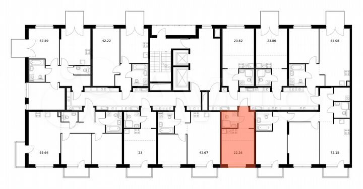 Квартира-студия, 22,3 м², 14/14 эт.