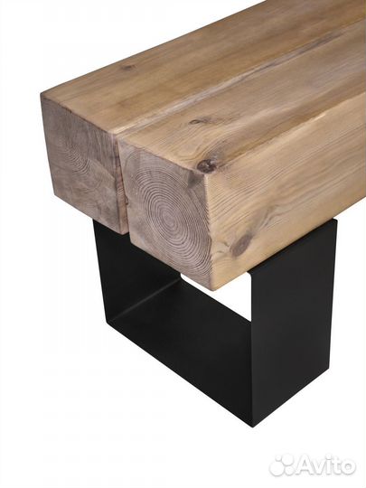 Скамейка садовая из бруса 150х150