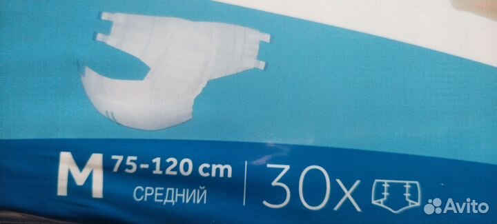 Памперсы для взрослых размер m по 30 штук