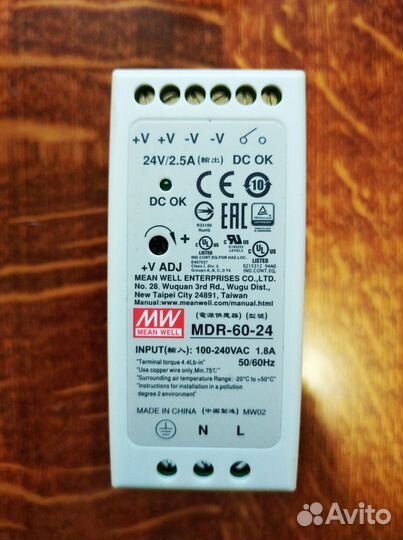 Источник питания 24V DC, 2.5A MDR-60-24