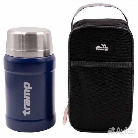 Термос Tramp с широким горлом TRC-132 0,8л синий