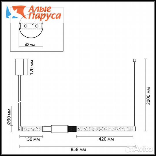 Светильник подвесной Marmi Odeon Light