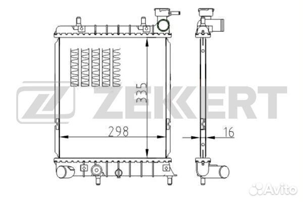 Радиатор охлаждения двигателя Hyundai Accent