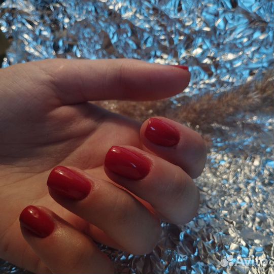 Маникюр гель-лак наращивание ногтей