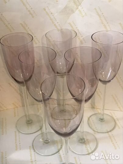 Калининские фужеры, нежно розовые, 22 см