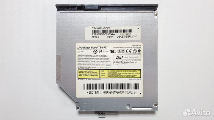 DVD привод с панелью ноутбука Samsung R60