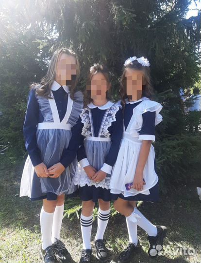 Школьная форма для девочек синяя на прокат